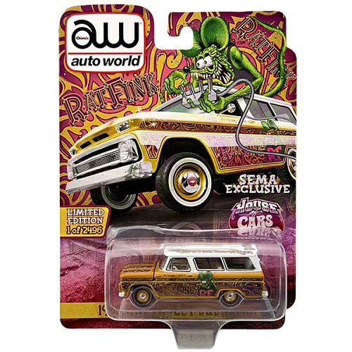 ミニカー 1:64 Rat Fink 1965 Chevrolet Suburban Auto World Rat Fink 1965 Chevrolet Suburban Diecast Model Car