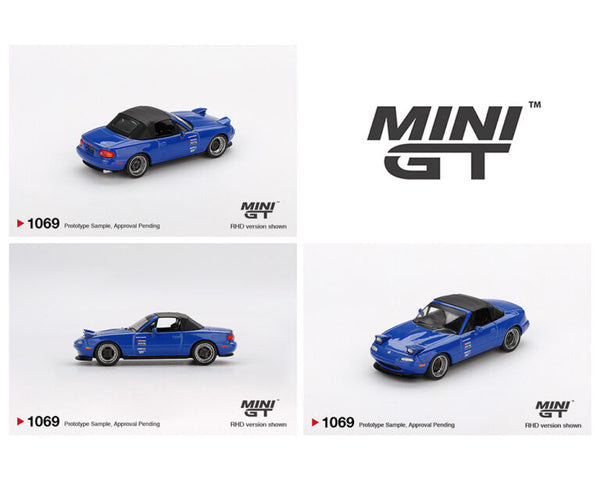 Mini GT Mazda Miata MX-5 NA Tuned Version Dark Blue #1069 Diecast