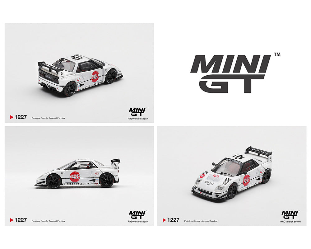 Mini GT 1227 Mazda AZ-1 Liberty Walk LB40 LB-Hinomaru White | 1:64