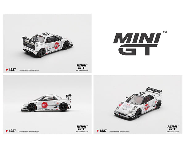 Mini GT 1227 Mazda AZ-1 Liberty Walk LB40 LB-Hinomaru White | 1:64