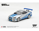Mini GT (12 PACK) 1:64 Nissan Skyline GT-R C-West “2 Fast 2 Furious” Brian O’Conner – Limited Edition Diecast Model Car