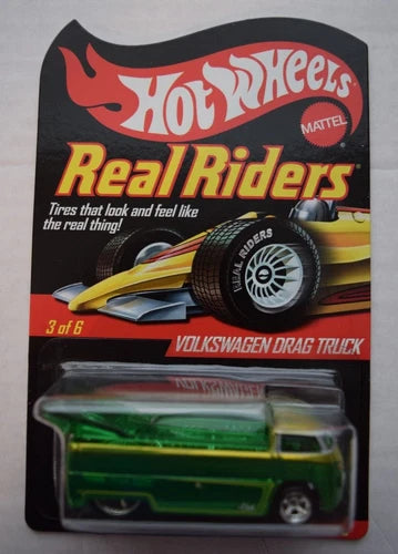 Hot Wheels RLC Real Riders Green VW Drag Truck 2317/6000 Diecast