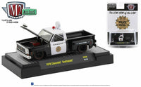 M2 1976 CHEVROLET SCOTTSDALE PICKUP TRUCK POLICE PATROL 1/64 DIECAST
