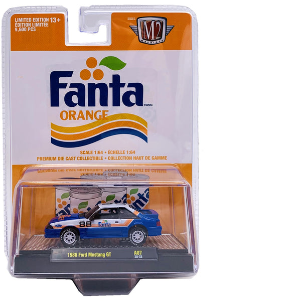 M2 Machines 1:64 Cola Cola 1988 Ford Mustang GT Fanta