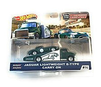 HOT WHEELS TEAM TRANSPORTER JAGUAR E TYPE & CARRY ON