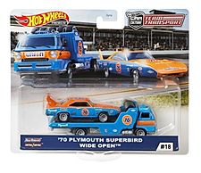 Hot Wheels Team Transport '70 Plymouth Superbird & Wide Open