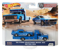 Hotwheels Team Transport '69 Ford Mustang Boss 302 & Retro Rig