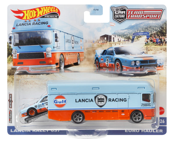 Hot Wheels Lancia Rally 037 with Euro Hauler Transporter