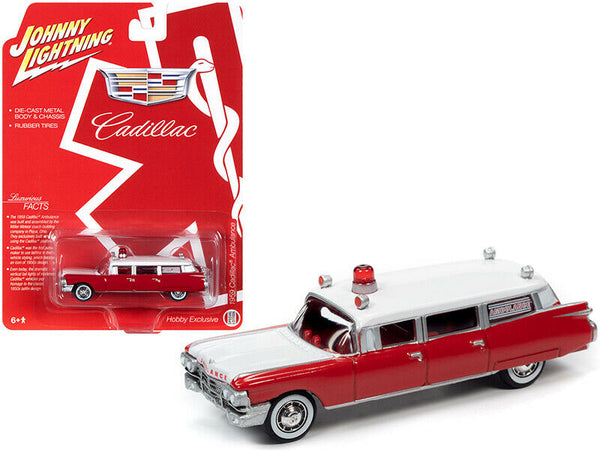 2020 JOHNNY LIGHTNING 1959 CADILLAC AMBULANCE HEARSE SPECIAL EDITION 1:64 CAR