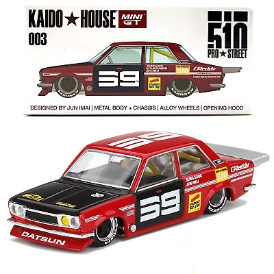 MINI GT KAIDO HOUSE RED DATSUN 510 PRO STREET OG JUN IMAI S1/03