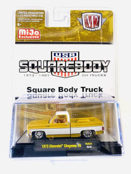 M2 MACHINES MIJO EXCLUSIVES LIQUID GOLD 1973 CHEVY CHEYENNE 10 SQUARE BODY TRUCK