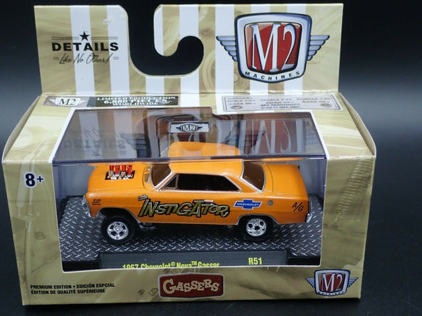 M2 MACHINES 1967 CHEVROLET NOVA INSTIGATOR GASSER GASSERS R51 20-06 1:64 CAR