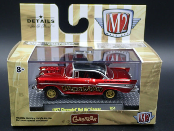 M2 MACHINES 1957 CHEVROLET BEL AIR GASSERS R51 20-02 1:64 CAR