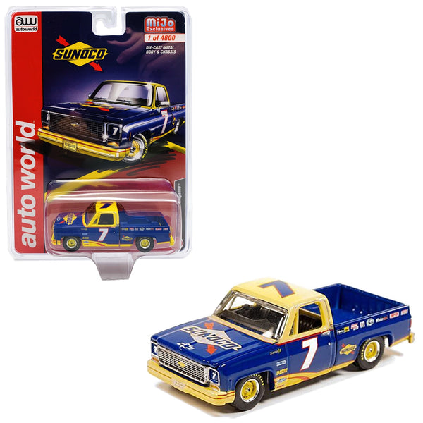 MIJO Exclusive Auto World 1973 Chevrolet Cheyenne Sunoco Racing #7 1:64 scale